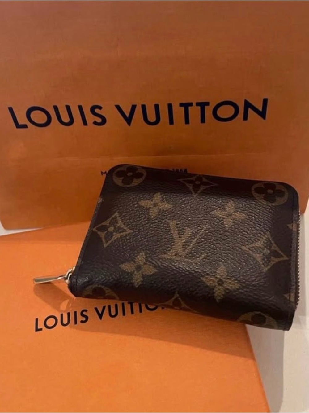 Louis Vuitton Monogram Zip Around Coin Wallet - Brown & Gold